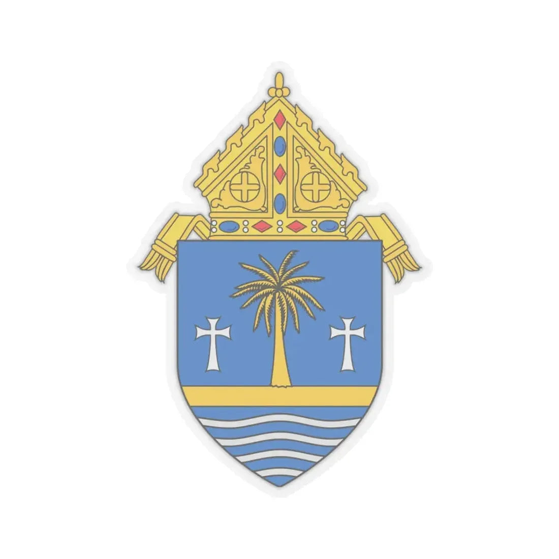 Roman Catholic Archdiocese of Miami - STICKER Vinyl Kiss-Cut Decal 3 Inch Transparent - The Sticker Space