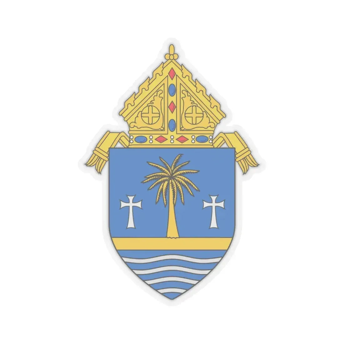Roman Catholic Archdiocese of Miami - STICKER Vinyl Kiss-Cut Decal 6 Inch Transparent - The Sticker Space