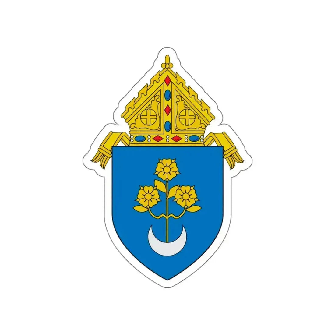 Roman Catholic Archdiocese of Mobile - STICKER Vinyl Die-Cut Decal White Die-Cut 4 Inch - The Sticker Space