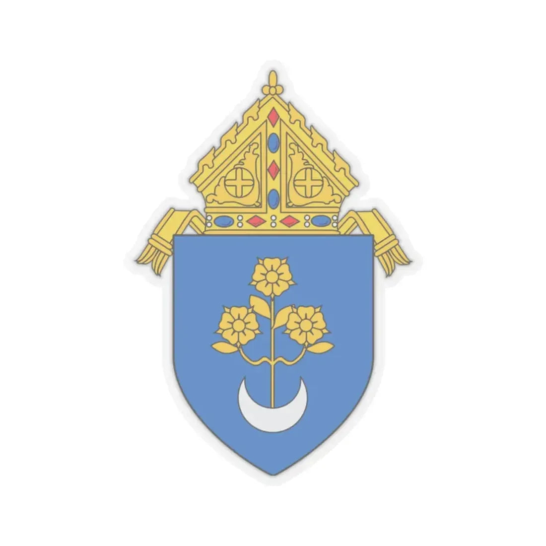 Roman Catholic Archdiocese of Mobile - STICKER Vinyl Kiss-Cut Decal 2 Inch Transparent - The Sticker Space