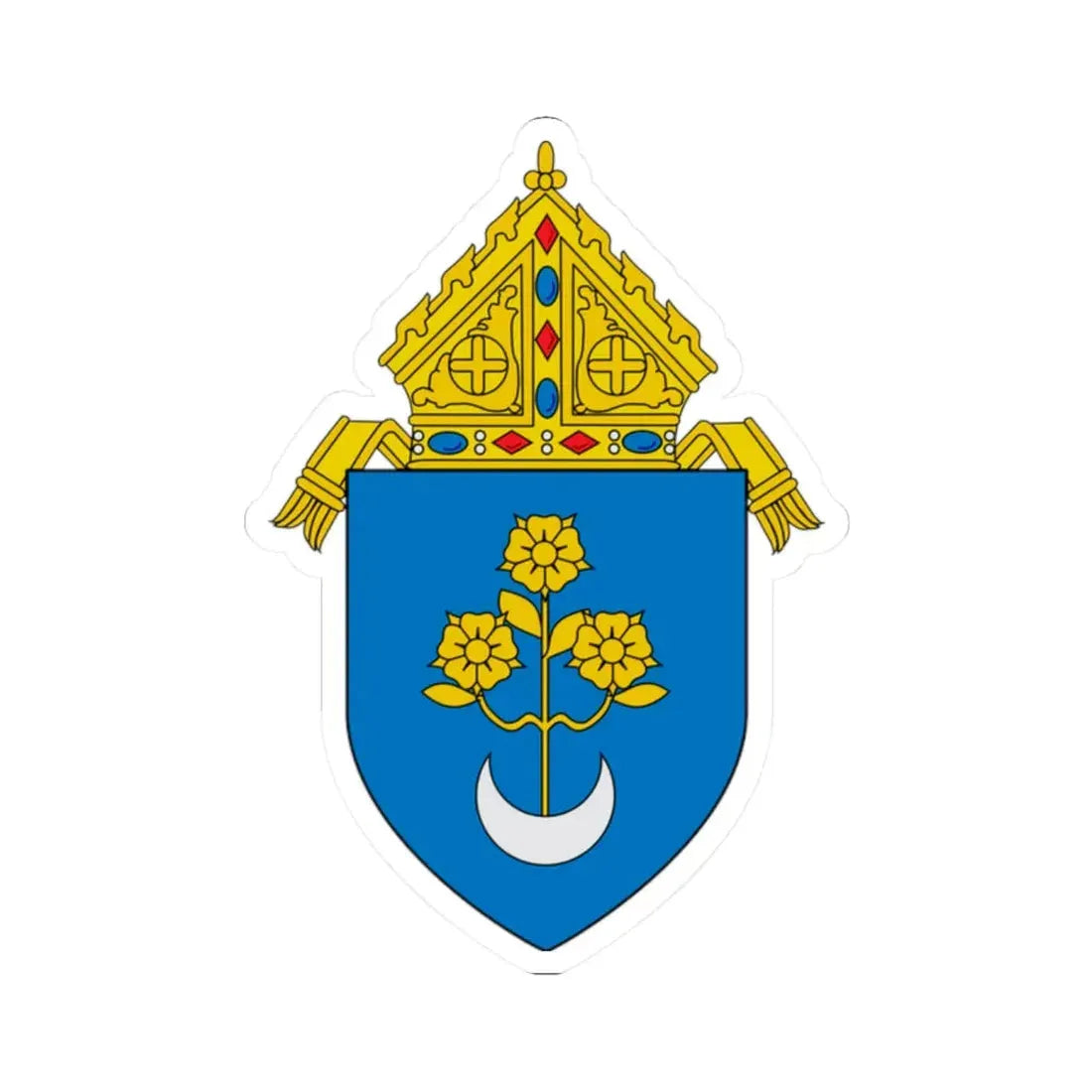 Roman Catholic Archdiocese of Mobile - STICKER Vinyl Kiss-Cut Decal 2 Inch White - The Sticker Space