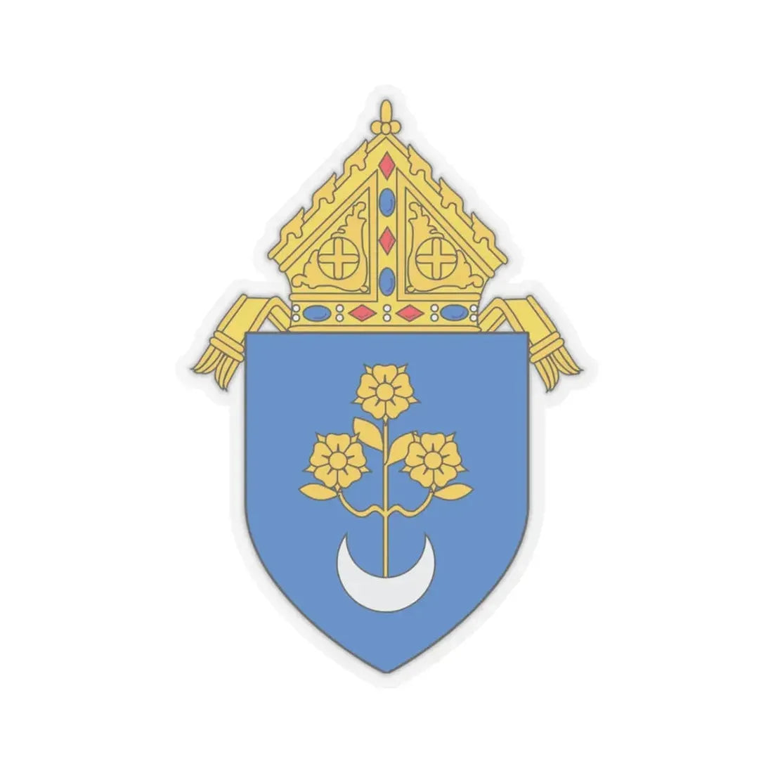 Roman Catholic Archdiocese of Mobile - STICKER Vinyl Kiss-Cut Decal 3 Inch Transparent - The Sticker Space