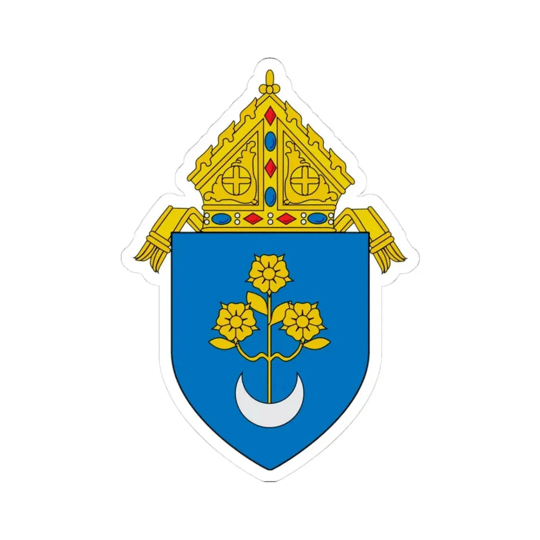 Roman Catholic Archdiocese of Mobile - STICKER Vinyl Kiss-Cut Decal 3 Inch White - The Sticker Space