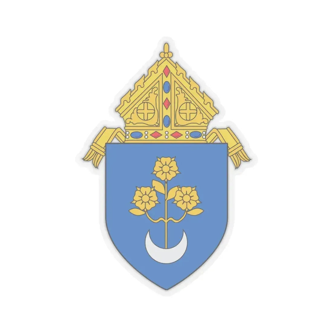 Roman Catholic Archdiocese of Mobile - STICKER Vinyl Kiss-Cut Decal 4 Inch Transparent - The Sticker Space