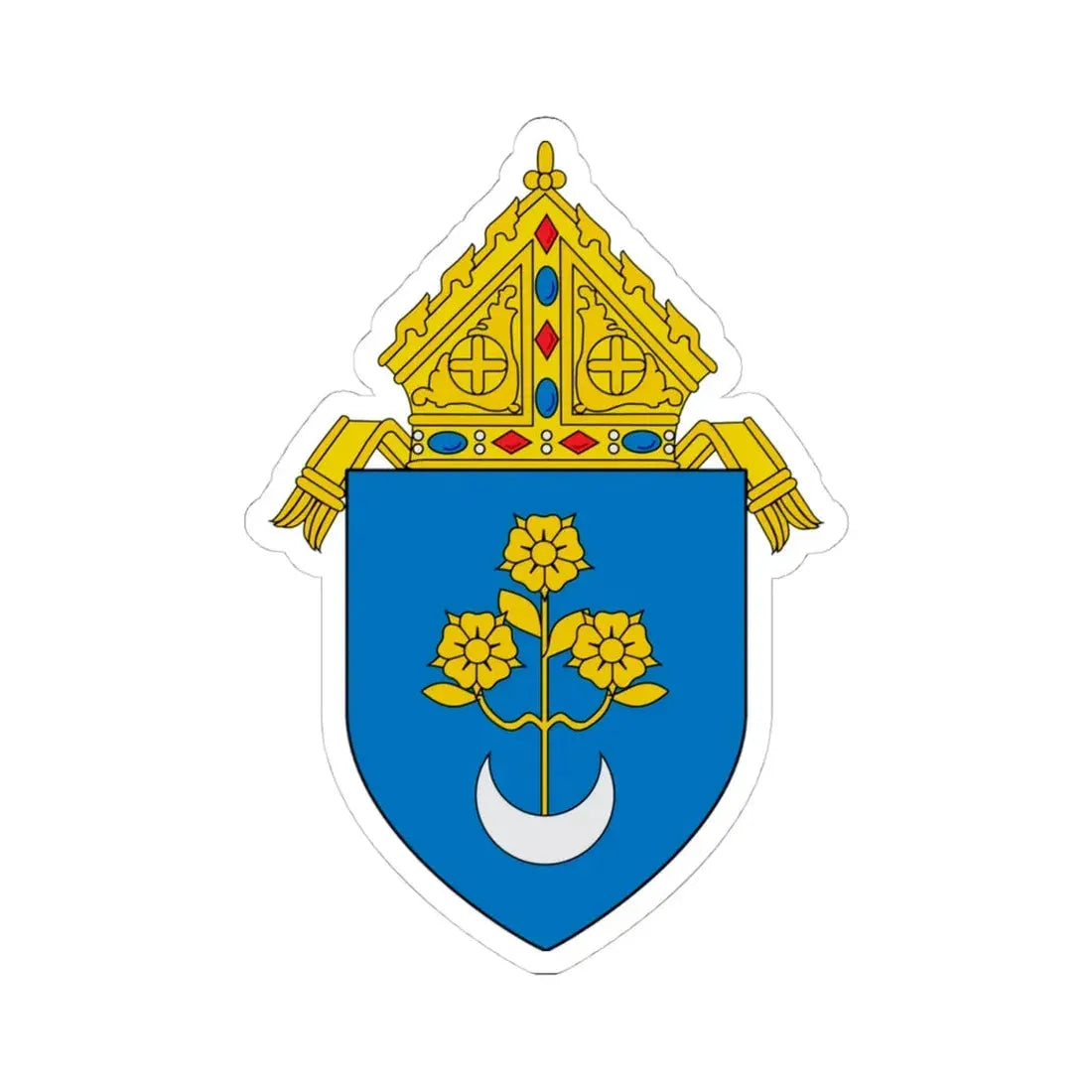 Roman Catholic Archdiocese of Mobile - STICKER Vinyl Kiss-Cut Decal 4 Inch White - The Sticker Space