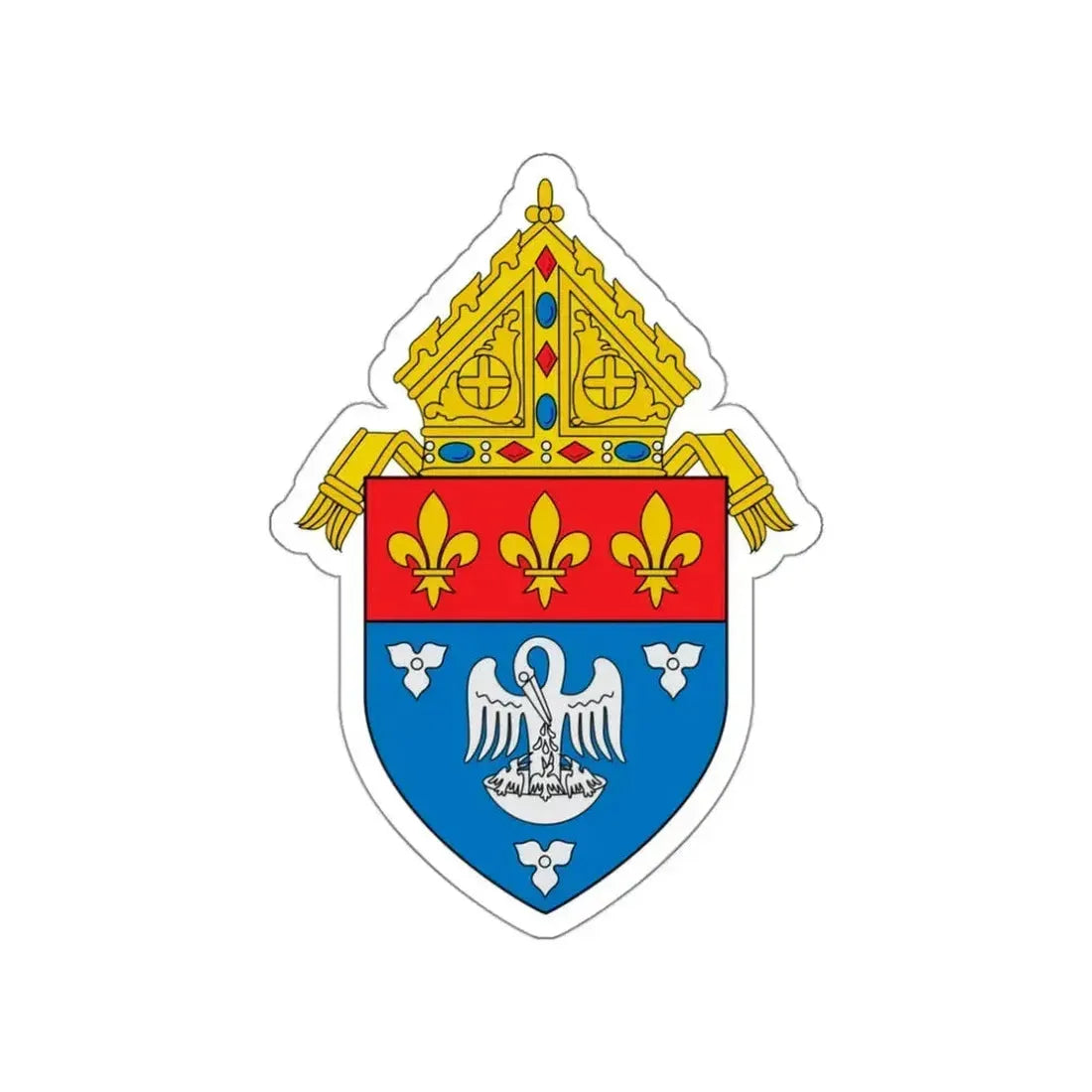 Roman Catholic Archdiocese of New Orleans - STICKER Vinyl Die-Cut Decal White Die-Cut 3 Inch - The Sticker Space