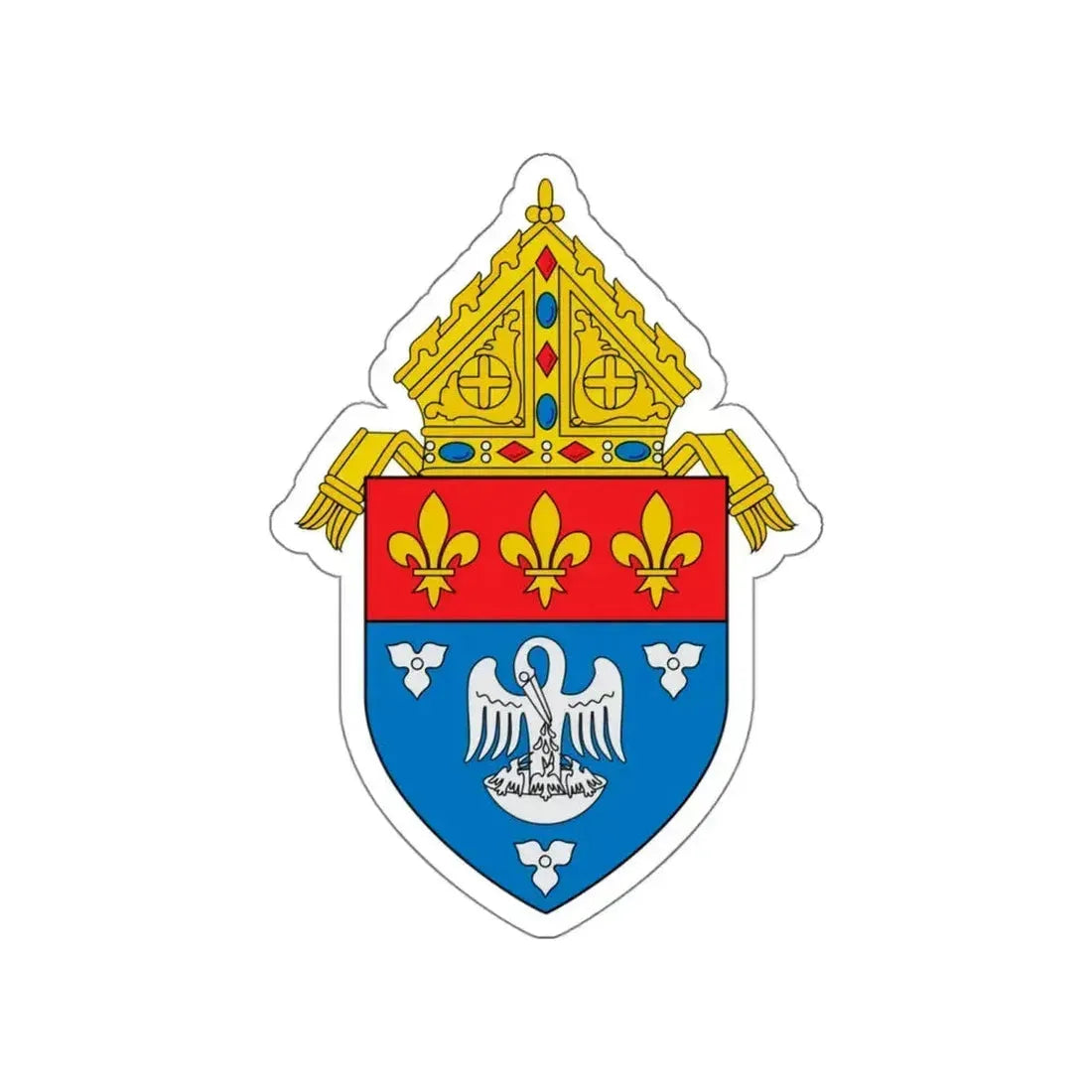 Roman Catholic Archdiocese of New Orleans - STICKER Vinyl Die-Cut Decal White Die-Cut 4 Inch - The Sticker Space