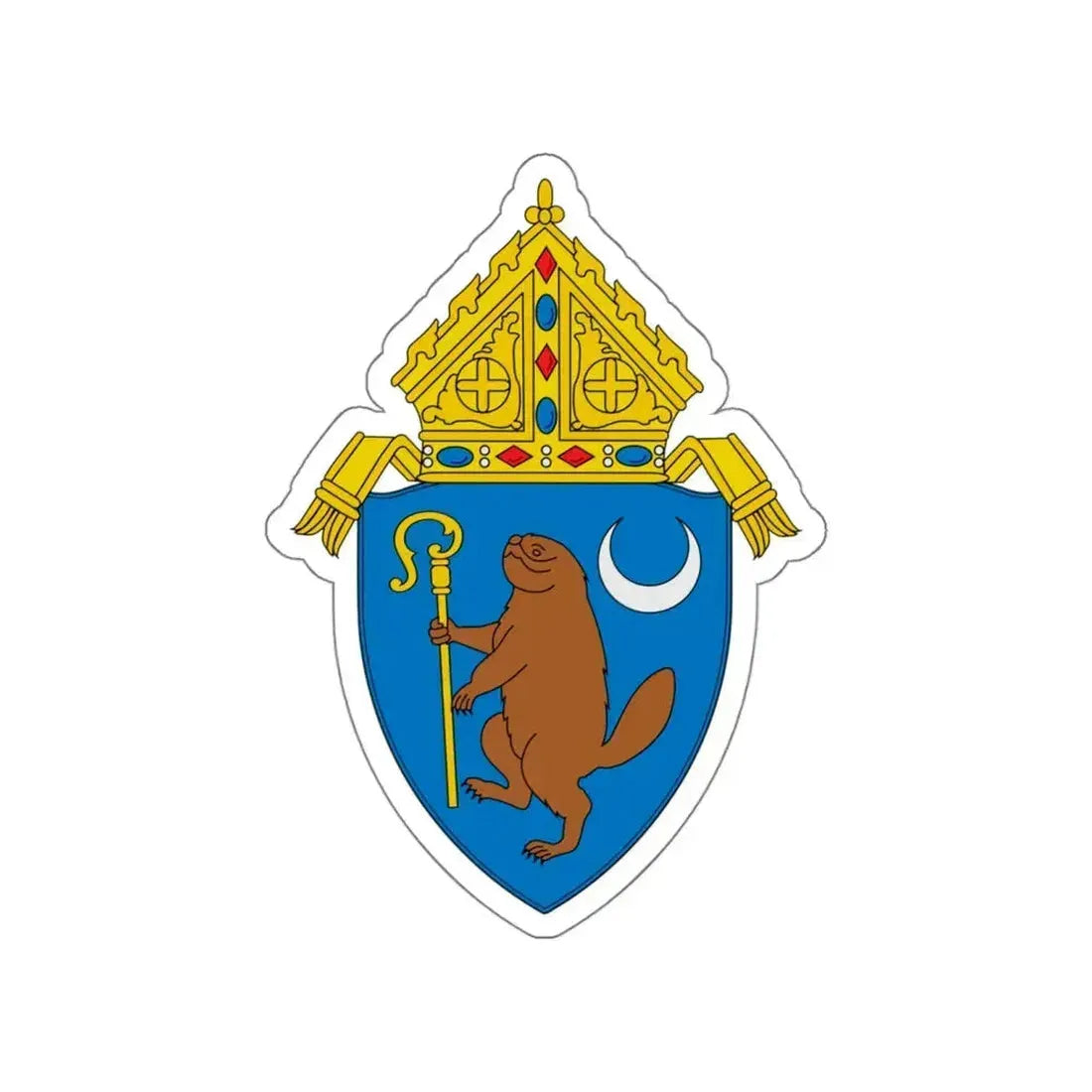 Roman Catholic Diocese of Albany - STICKER Vinyl Die-Cut Decal White Die-Cut 4 Inch - The Sticker Space