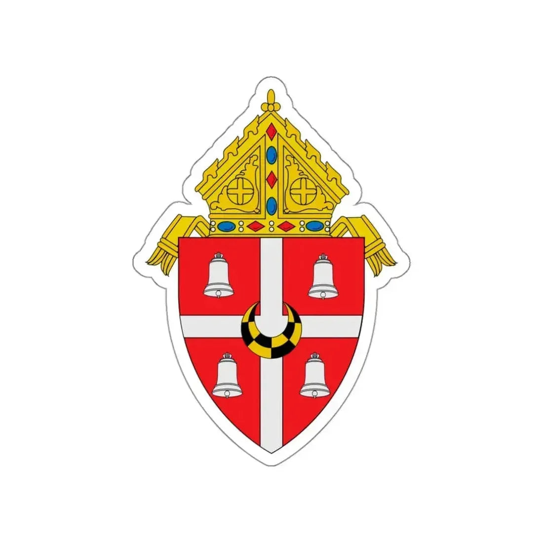 Roman Catholic Diocese of Alexandria in Louisiana - STICKER Vinyl Die-Cut Decal White Die-Cut 3 Inch - The Sticker Space