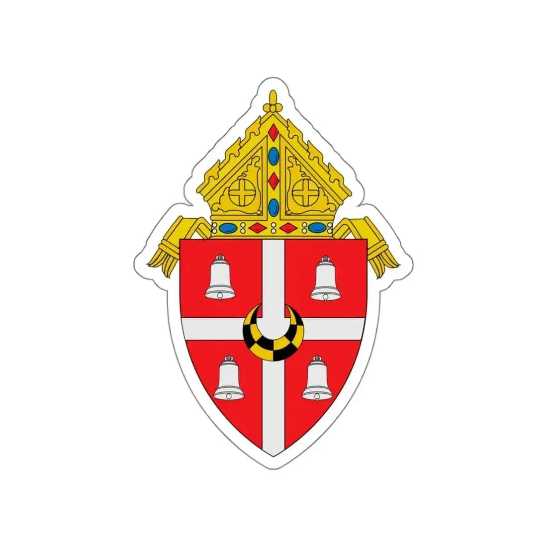 Roman Catholic Diocese of Alexandria in Louisiana - STICKER Vinyl Die-Cut Decal White Die-Cut 5 Inch - The Sticker Space