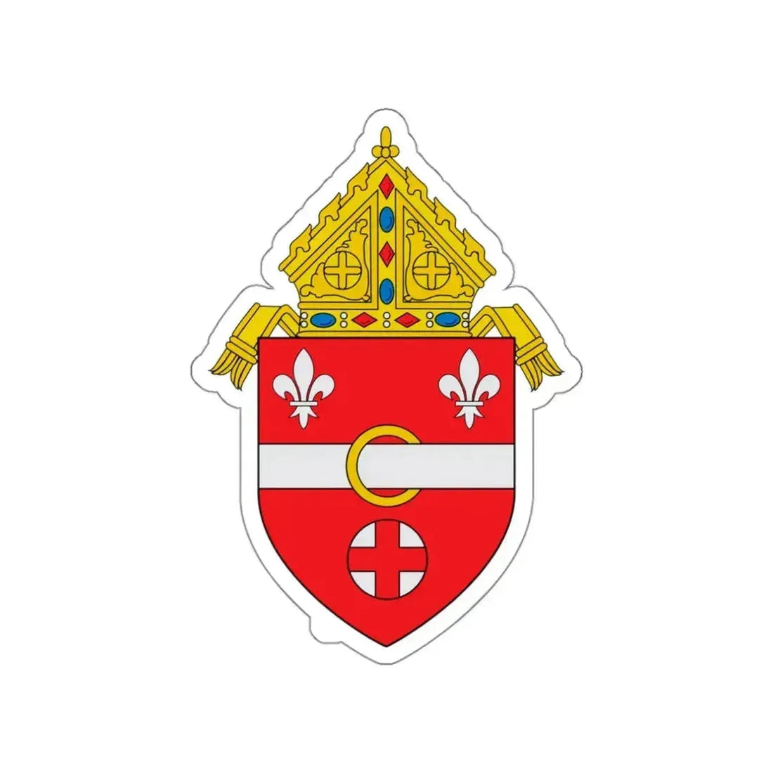 Roman Catholic Diocese of Allentown - STICKER Vinyl Die-Cut Decal White Die-Cut 3 Inch - The Sticker Space
