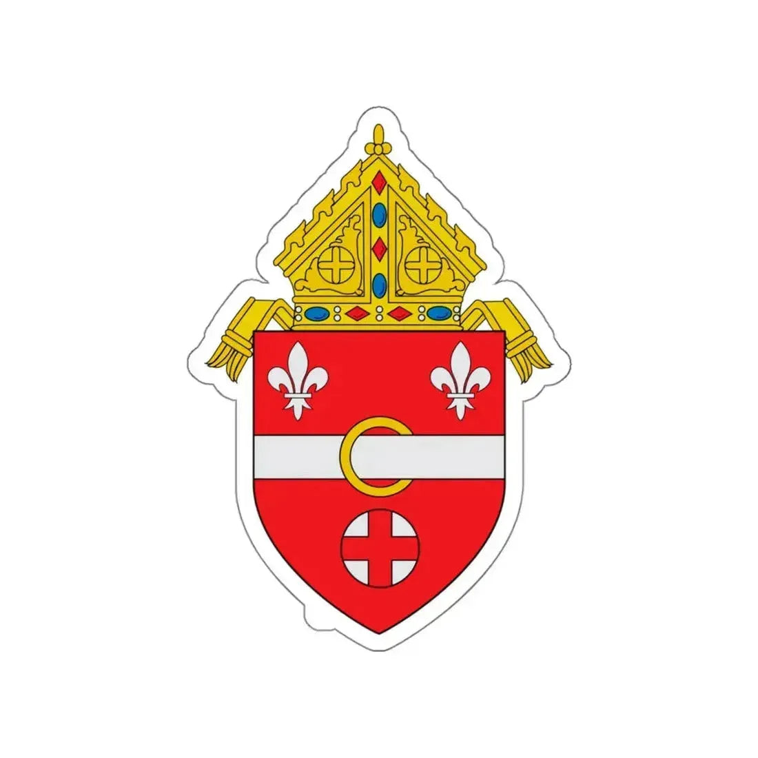 Roman Catholic Diocese of Allentown - STICKER Vinyl Die-Cut Decal White Die-Cut 5 Inch - The Sticker Space
