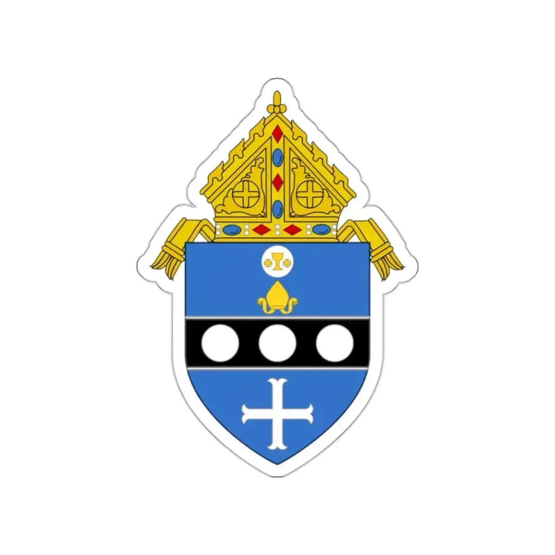 Roman Catholic Diocese of Altoona Johnstown - STICKER Vinyl Die-Cut Decal White Die-Cut 2 Inch - The Sticker Space
