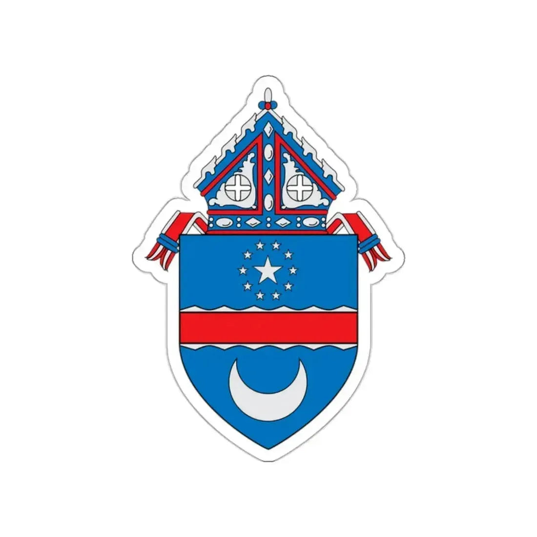 Roman Catholic Diocese of Arlington - STICKER Vinyl Die-Cut Decal White Die-Cut 2 Inch - The Sticker Space