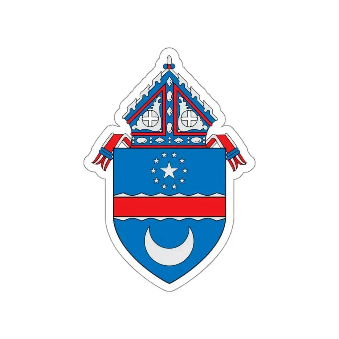 Roman Catholic Diocese of Arlington - STICKER Vinyl Die-Cut Decal White Die-Cut 3 Inch - The Sticker Space
