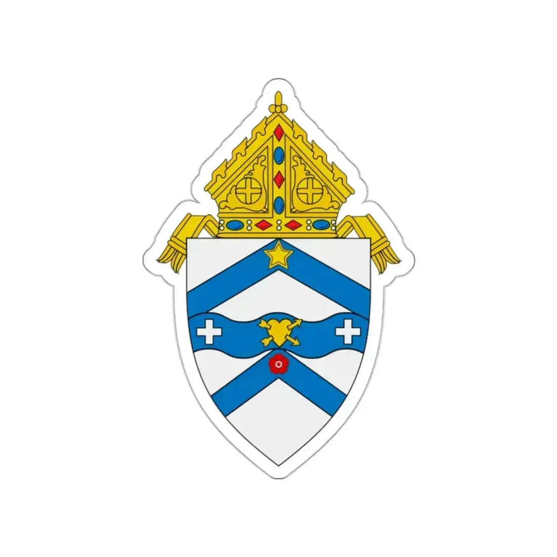 Roman Catholic Diocese of Austin - STICKER Vinyl Die-Cut Decal White Die-Cut 2 Inch - The Sticker Space
