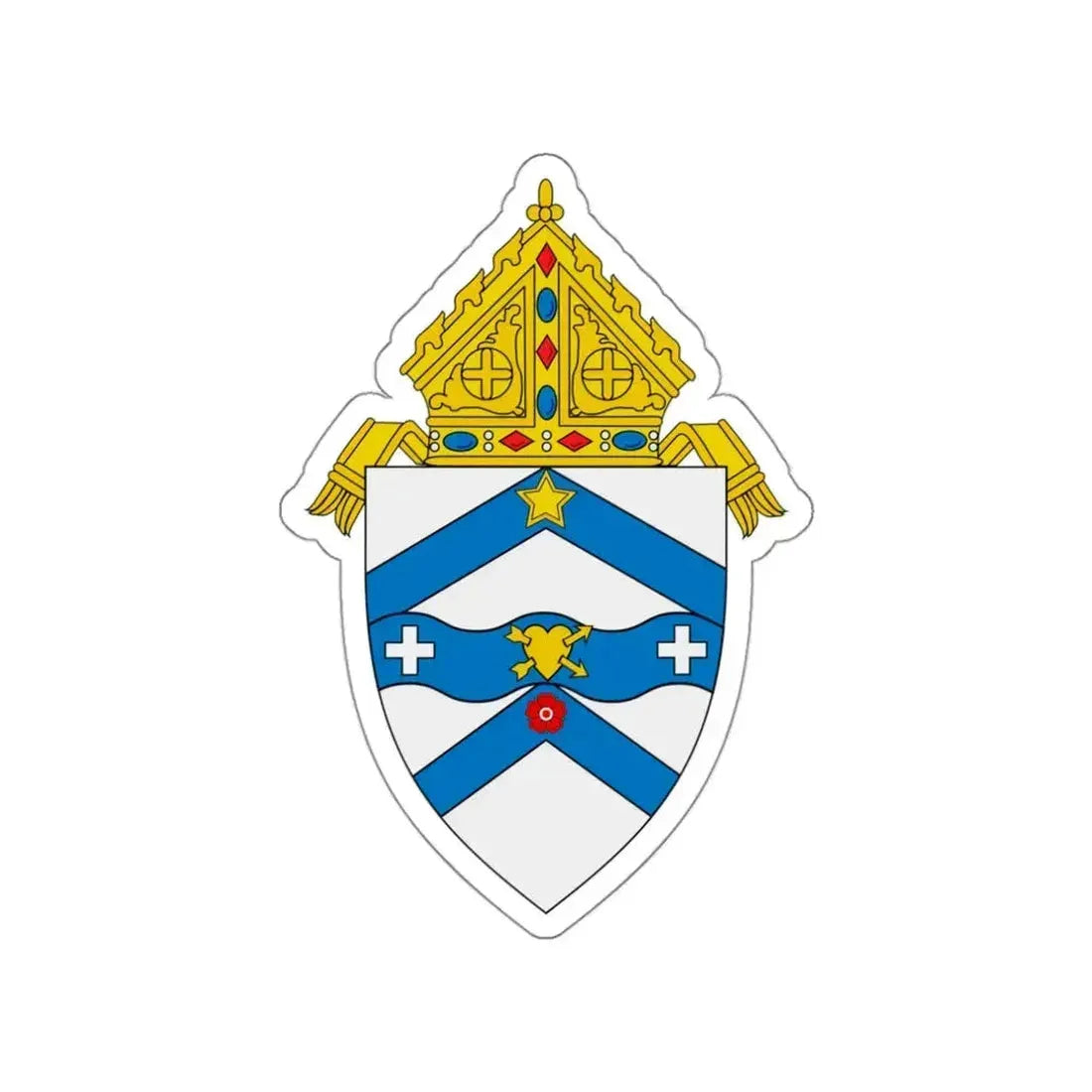 Roman Catholic Diocese of Austin - STICKER Vinyl Die-Cut Decal White Die-Cut 3 Inch - The Sticker Space