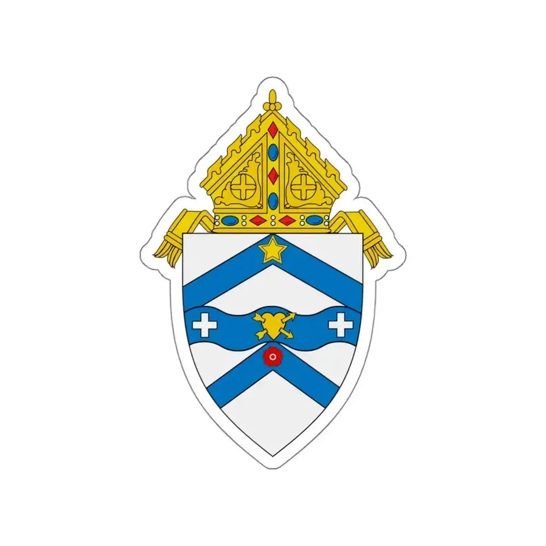 Roman Catholic Diocese of Austin - STICKER Vinyl Die-Cut Decal White Die-Cut 5 Inch - The Sticker Space