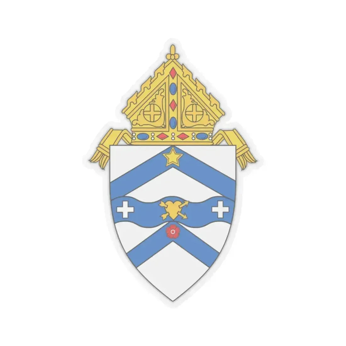 Roman Catholic Diocese of Austin - STICKER Vinyl Kiss-Cut Decal 2 Inch Transparent - The Sticker Space