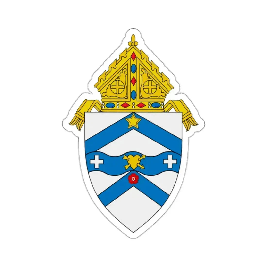 Roman Catholic Diocese of Austin - STICKER Vinyl Kiss-Cut Decal 2 Inch White - The Sticker Space