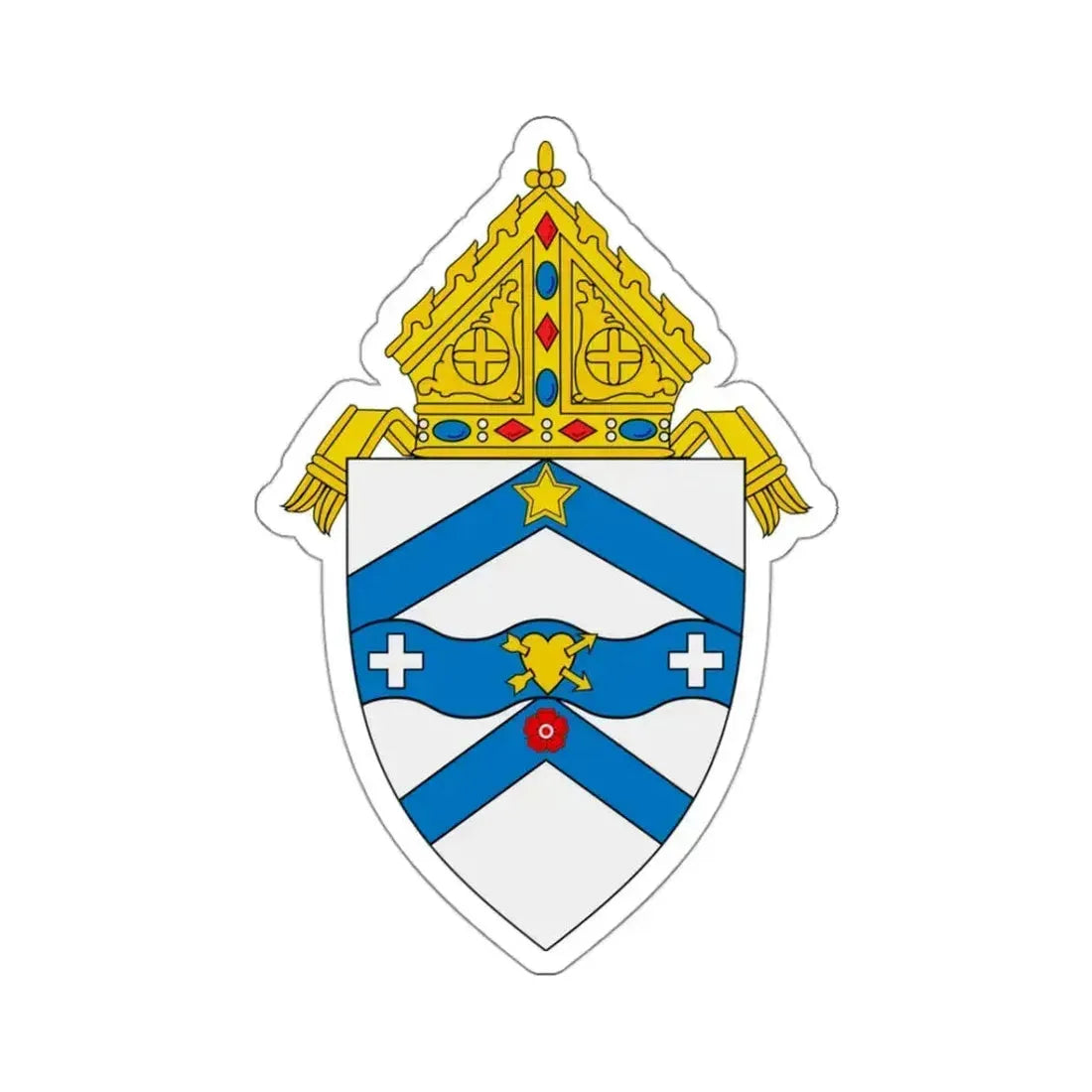 Roman Catholic Diocese of Austin - STICKER Vinyl Kiss-Cut Decal 3 Inch White - The Sticker Space
