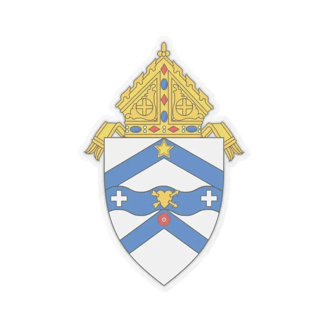 Roman Catholic Diocese of Austin - STICKER Vinyl Kiss-Cut Decal 4 Inch Transparent - The Sticker Space