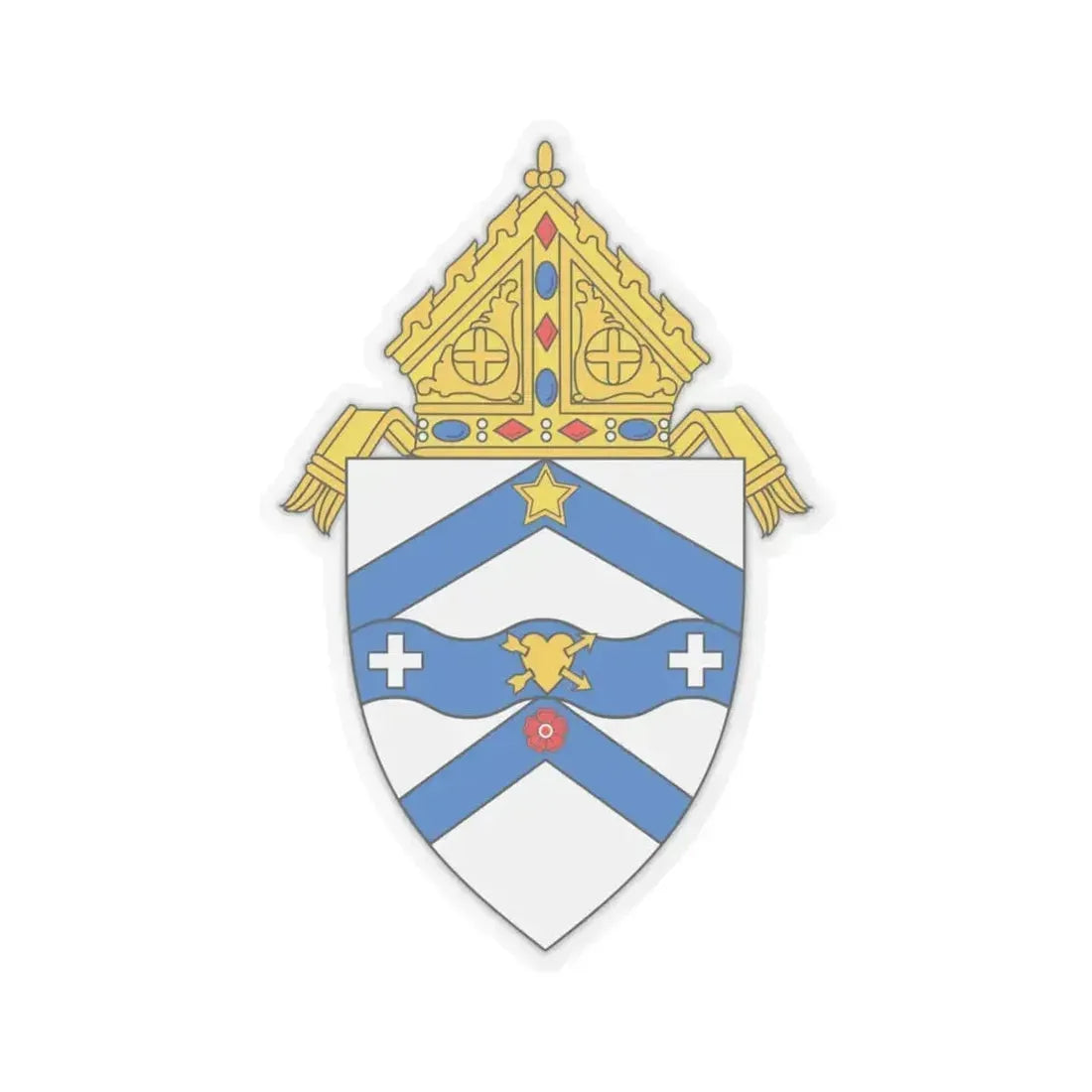 Roman Catholic Diocese of Austin - STICKER Vinyl Kiss-Cut Decal 6 Inch Transparent - The Sticker Space