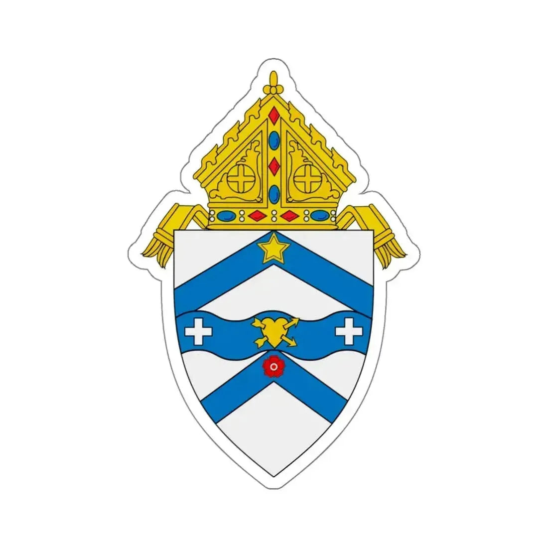 Roman Catholic Diocese of Austin - STICKER Vinyl Kiss-Cut Decal 6 Inch White - The Sticker Space