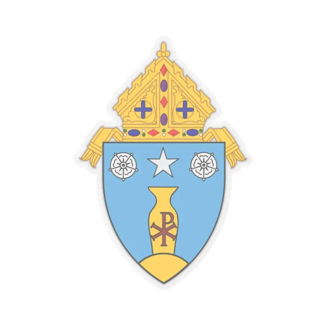 Roman Catholic Diocese of Beaumont - STICKER Vinyl Kiss-Cut Decal 2 Inch Transparent - The Sticker Space