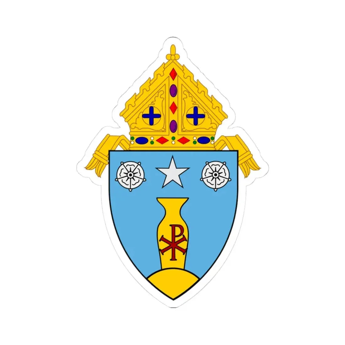 Roman Catholic Diocese of Beaumont - STICKER Vinyl Kiss-Cut Decal 3 Inch White - The Sticker Space