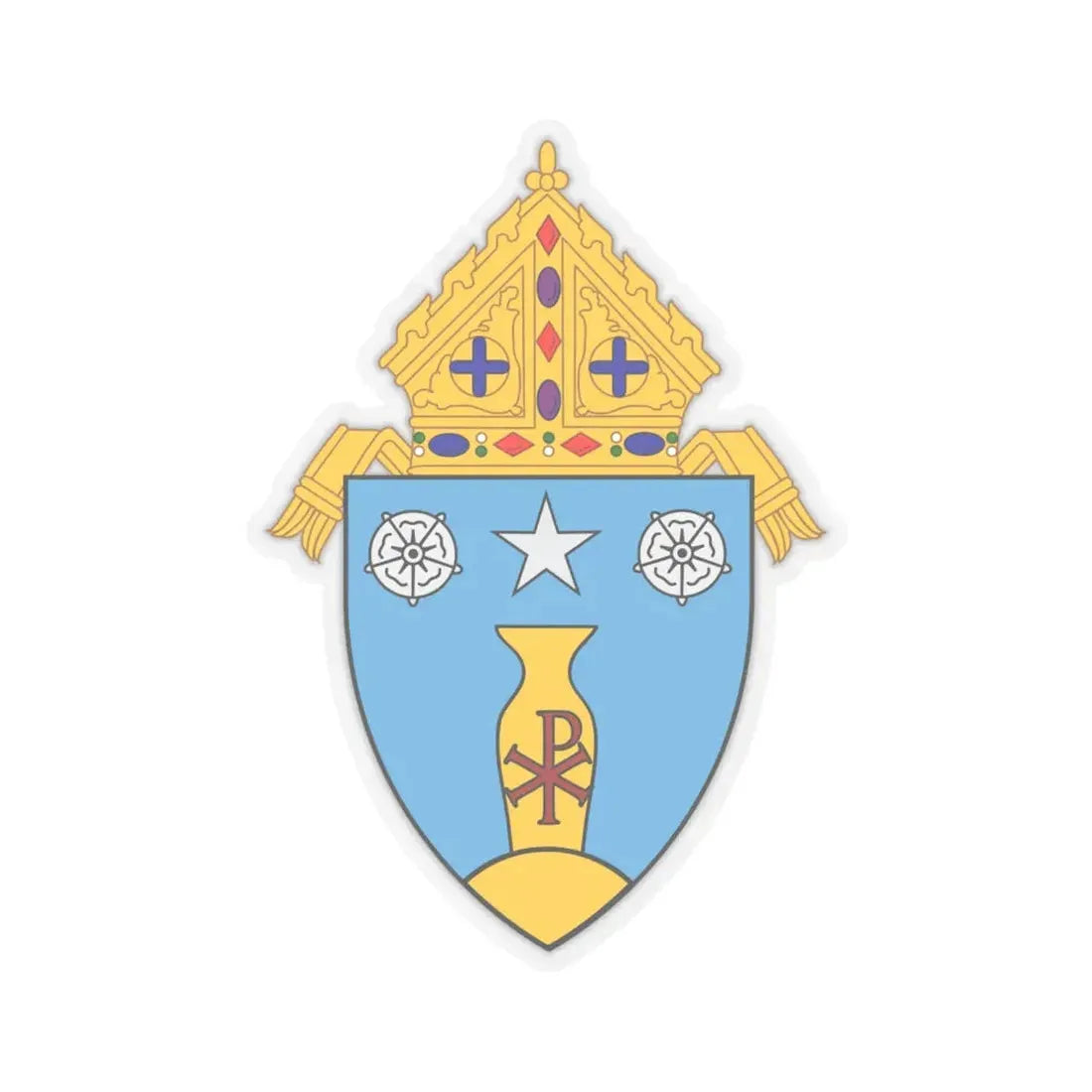 Roman Catholic Diocese of Beaumont - STICKER Vinyl Kiss-Cut Decal 6 Inch Transparent - The Sticker Space