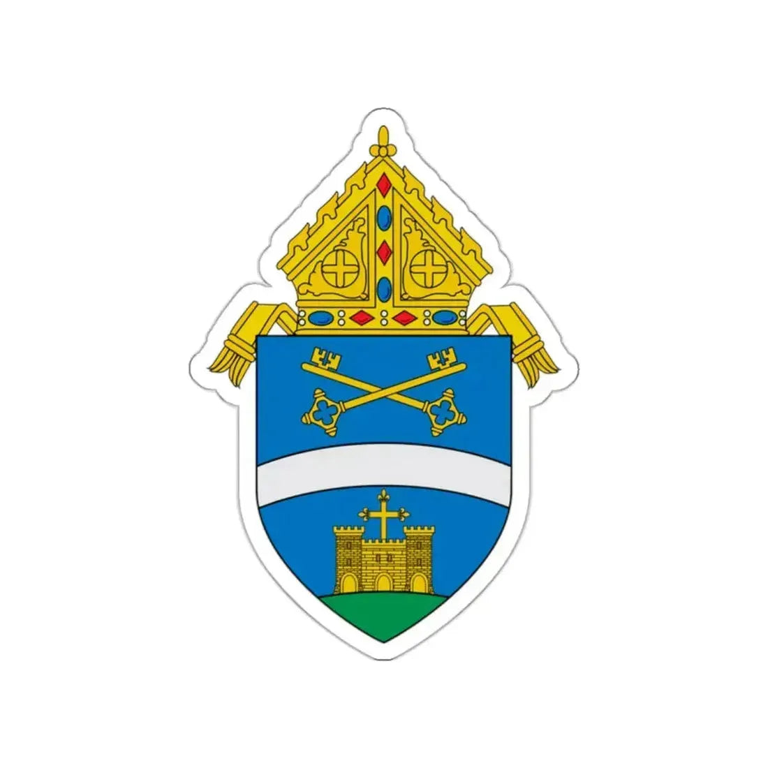 Roman Catholic Diocese of Belleville - STICKER Vinyl Die-Cut Decal White Die-Cut 2 Inch - The Sticker Space
