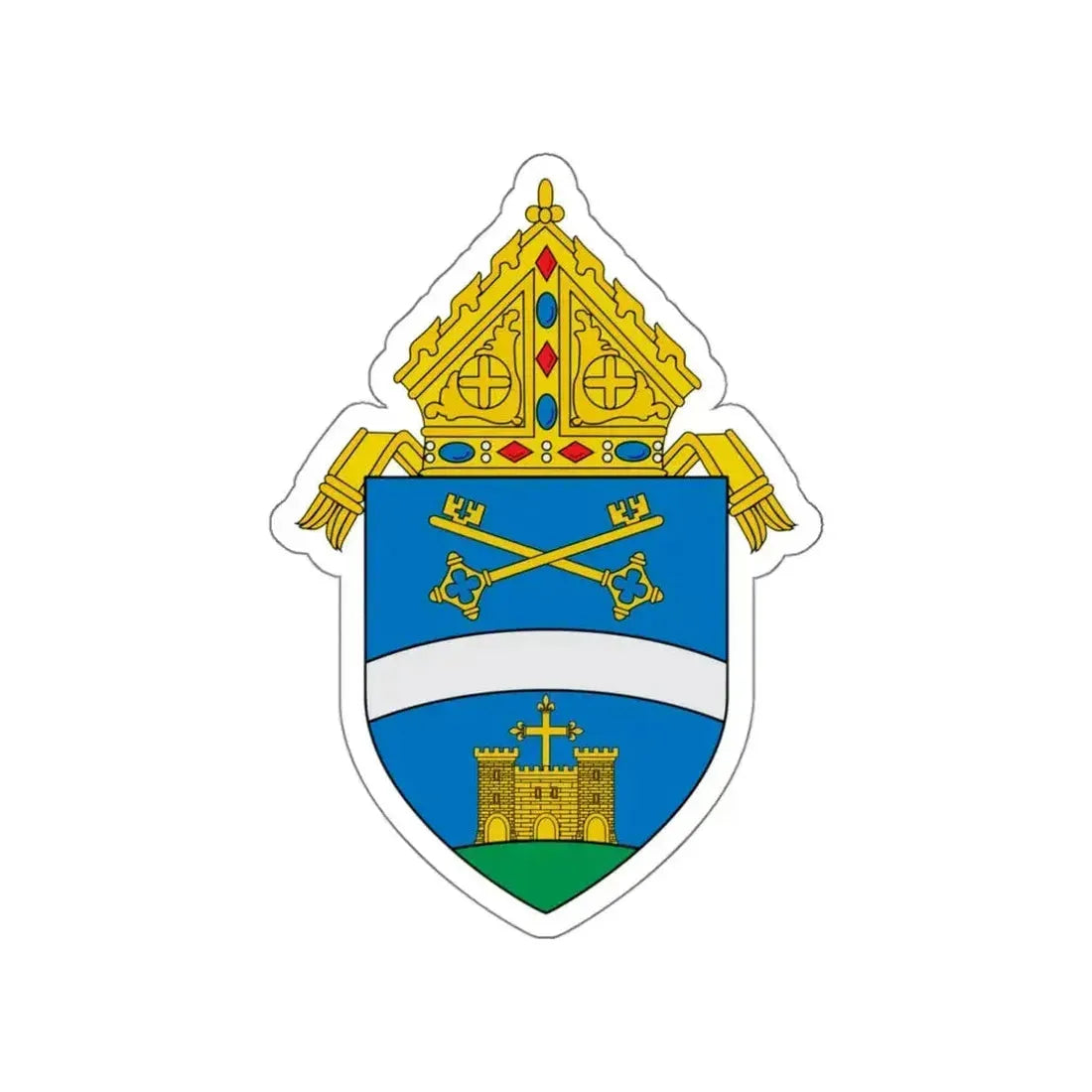 Roman Catholic Diocese of Belleville - STICKER Vinyl Die-Cut Decal White Die-Cut 4 Inch - The Sticker Space