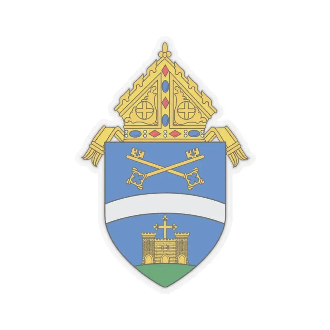 Roman Catholic Diocese of Belleville - STICKER Vinyl Kiss-Cut Decal 2 Inch Transparent - The Sticker Space
