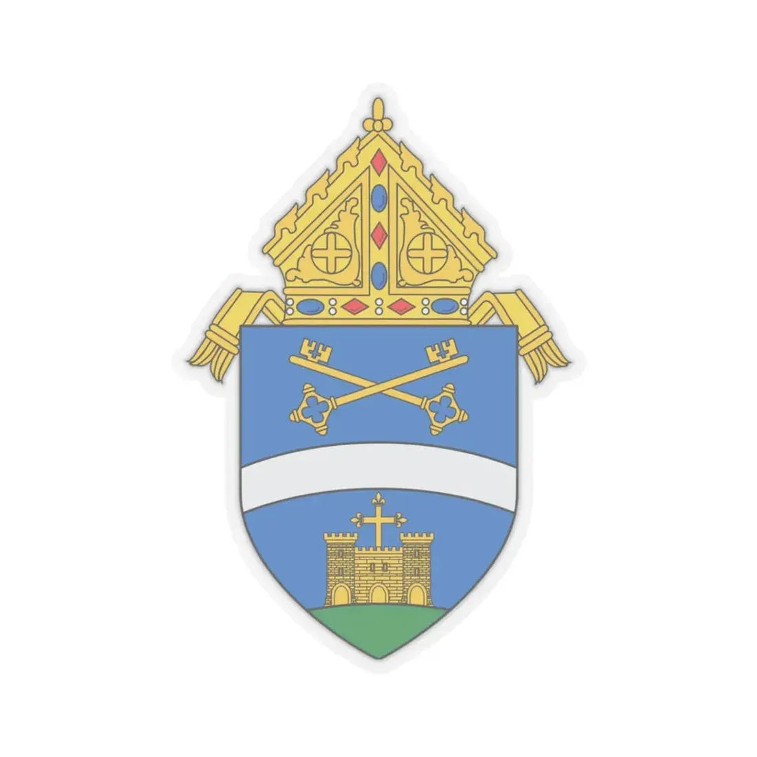 Roman Catholic Diocese of Belleville - STICKER Vinyl Kiss-Cut Decal 3 Inch Transparent - The Sticker Space