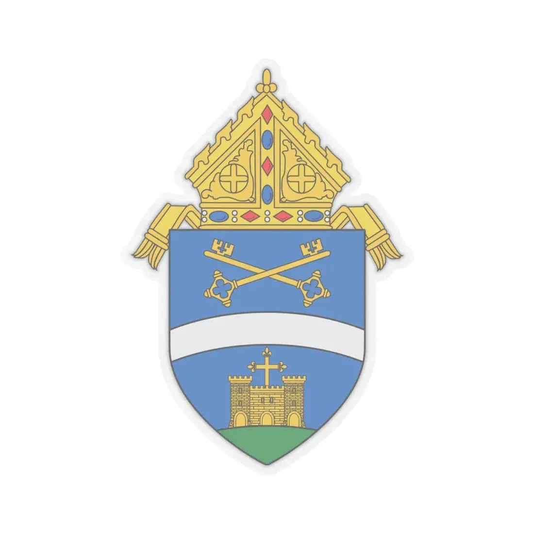 Roman Catholic Diocese of Belleville - STICKER Vinyl Kiss-Cut Decal 4 Inch Transparent - The Sticker Space