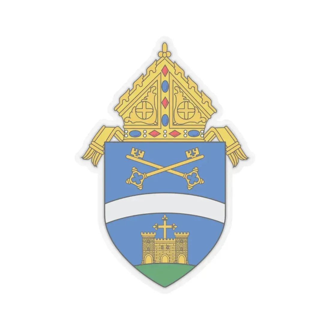Roman Catholic Diocese of Belleville - STICKER Vinyl Kiss-Cut Decal 6 Inch Transparent - The Sticker Space