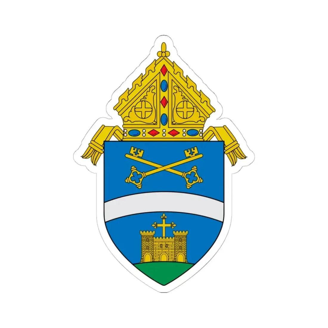 Roman Catholic Diocese of Belleville - STICKER Vinyl Kiss-Cut Decal 6 Inch White - The Sticker Space