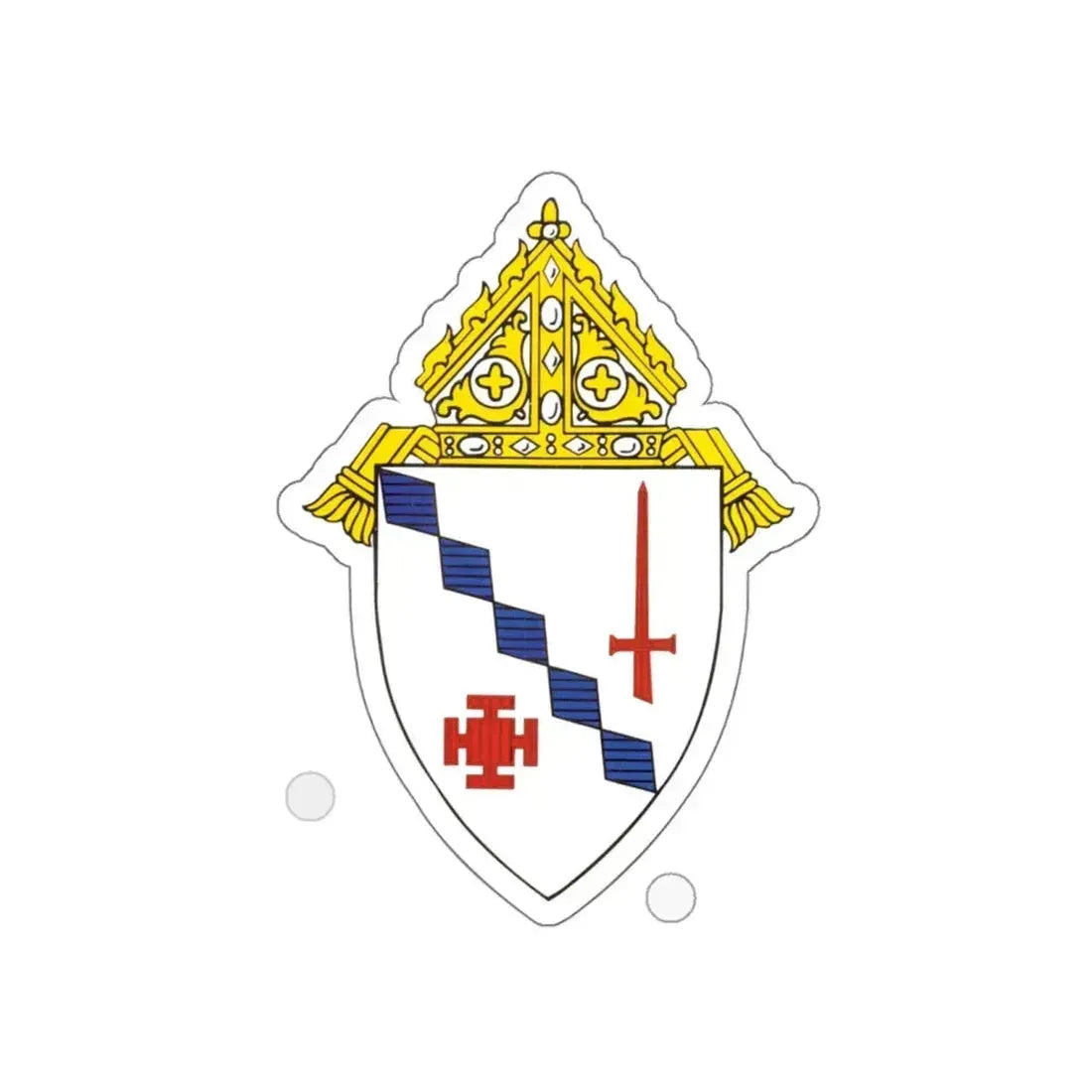 Roman Catholic Diocese of Birmingham in Alabama - STICKER Vinyl Die-Cut Decal White Die-Cut 6 Inch - The Sticker Space
