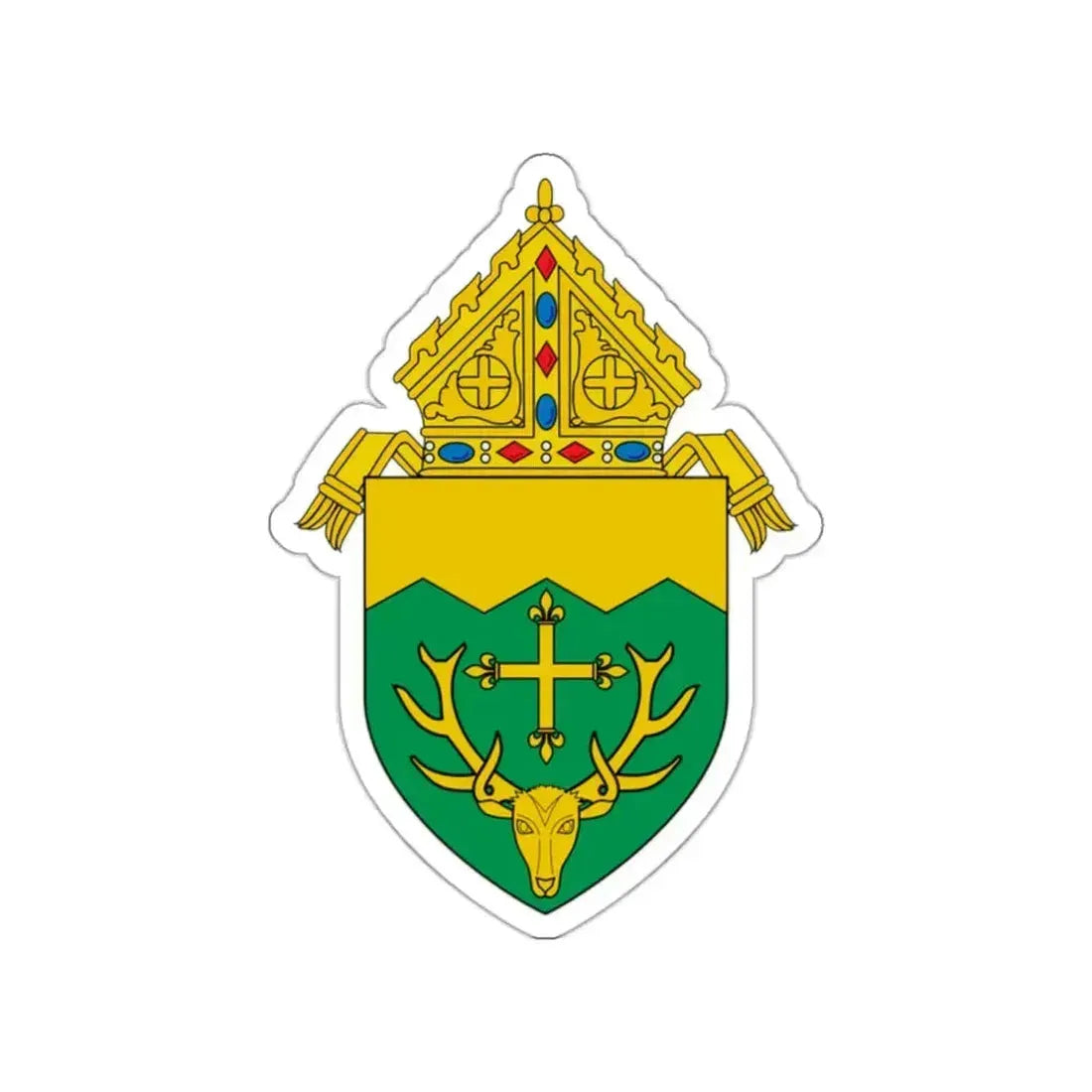 Roman Catholic Diocese of Burlington - STICKER Vinyl Die-Cut Decal White Die-Cut 2 Inch - The Sticker Space
