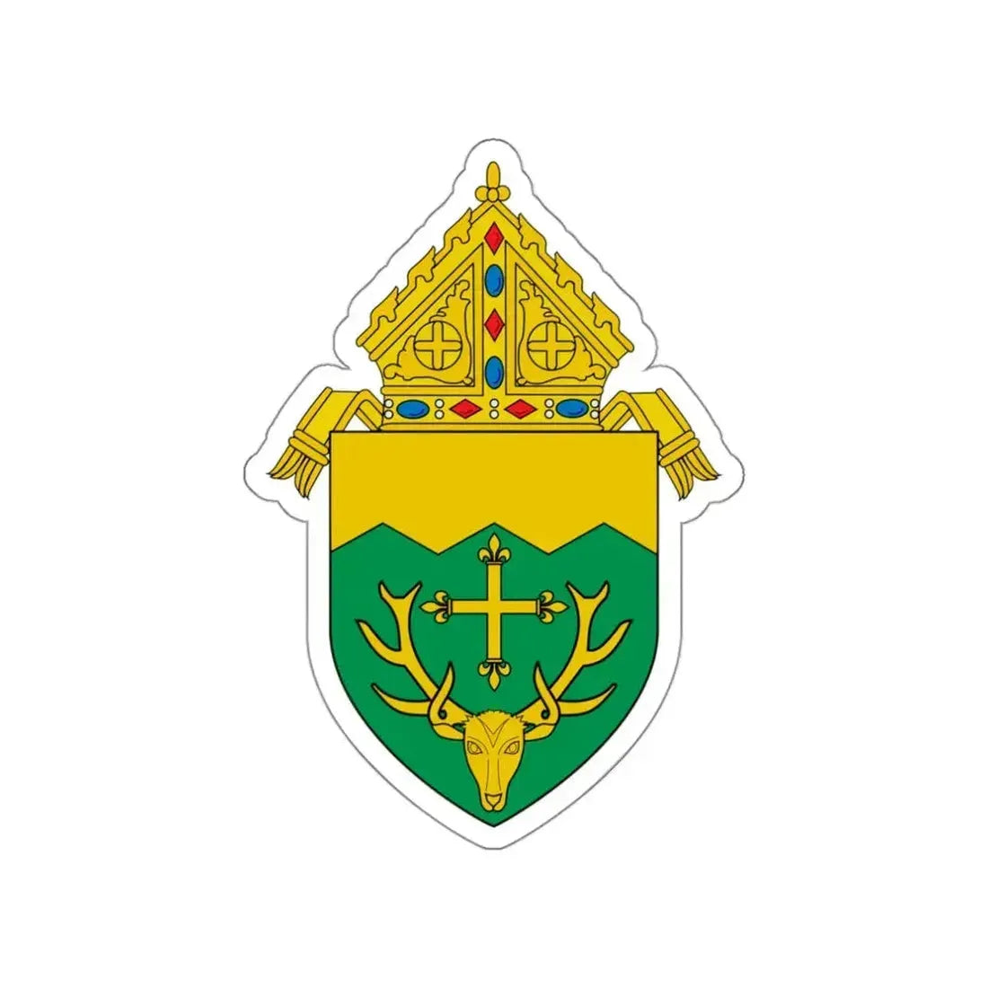 Roman Catholic Diocese of Burlington - STICKER Vinyl Die-Cut Decal White Die-Cut 3 Inch - The Sticker Space
