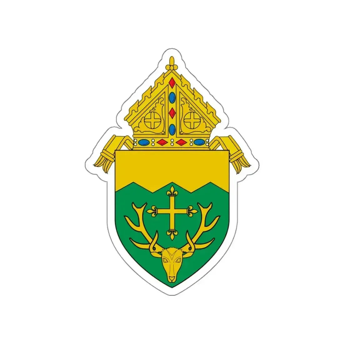 Roman Catholic Diocese of Burlington - STICKER Vinyl Die-Cut Decal White Die-Cut 4 Inch - The Sticker Space