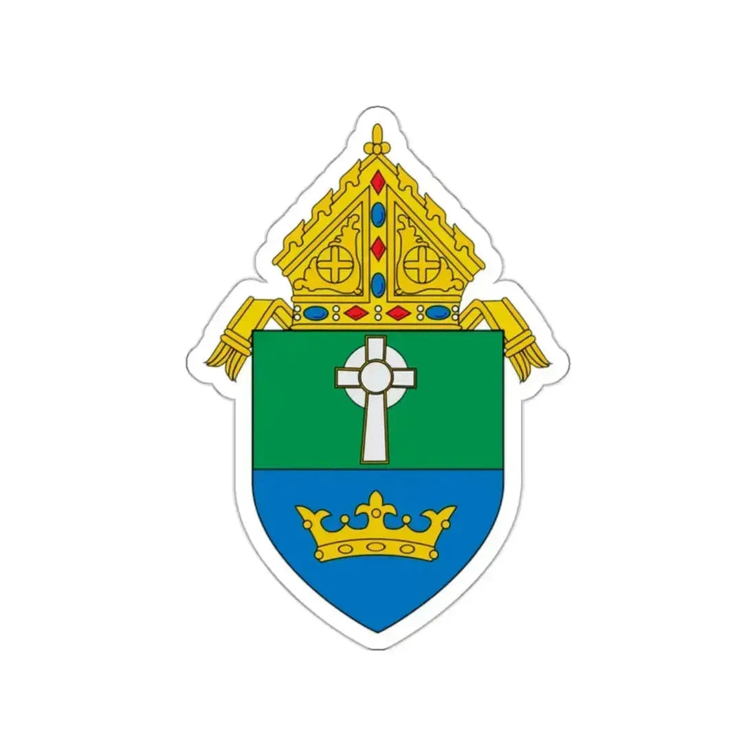 Roman Catholic Diocese of Charlotte - STICKER Vinyl Die-Cut Decal White Die-Cut 2 Inch - The Sticker Space