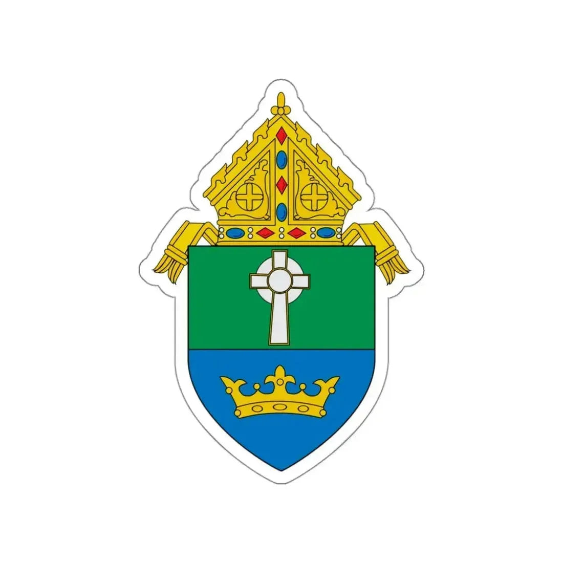 Roman Catholic Diocese of Charlotte - STICKER Vinyl Die-Cut Decal White Die-Cut 3 Inch - The Sticker Space