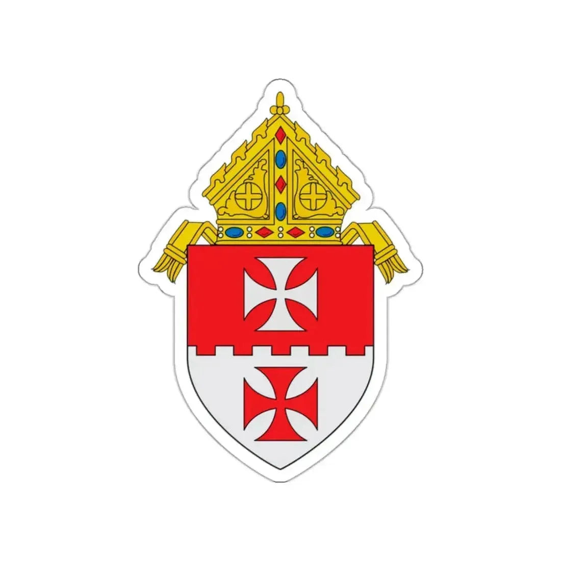 Roman Catholic Diocese of Cheyenne - STICKER Vinyl Die-Cut Decal White Die-Cut 2 Inch - The Sticker Space