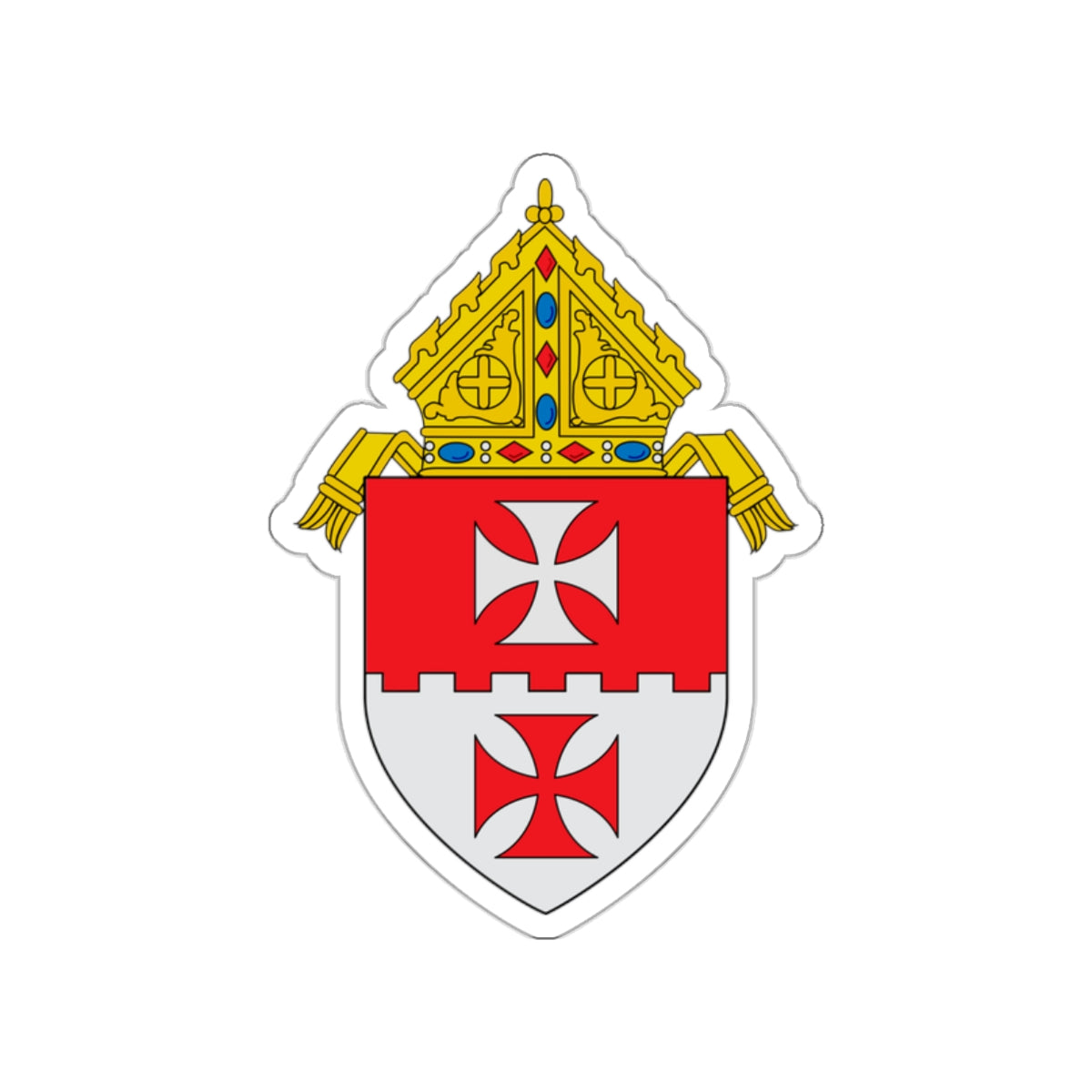 Roman Catholic Diocese of Cheyenne - STICKER Vinyl Die-Cut Decal-White-The Sticker Space