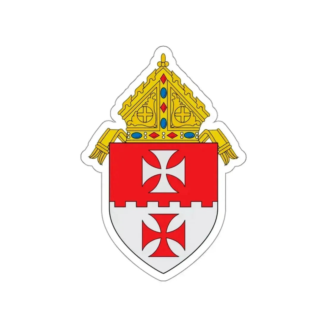 Roman Catholic Diocese of Cheyenne - STICKER Vinyl Die-Cut Decal White Die-Cut 3 Inch - The Sticker Space