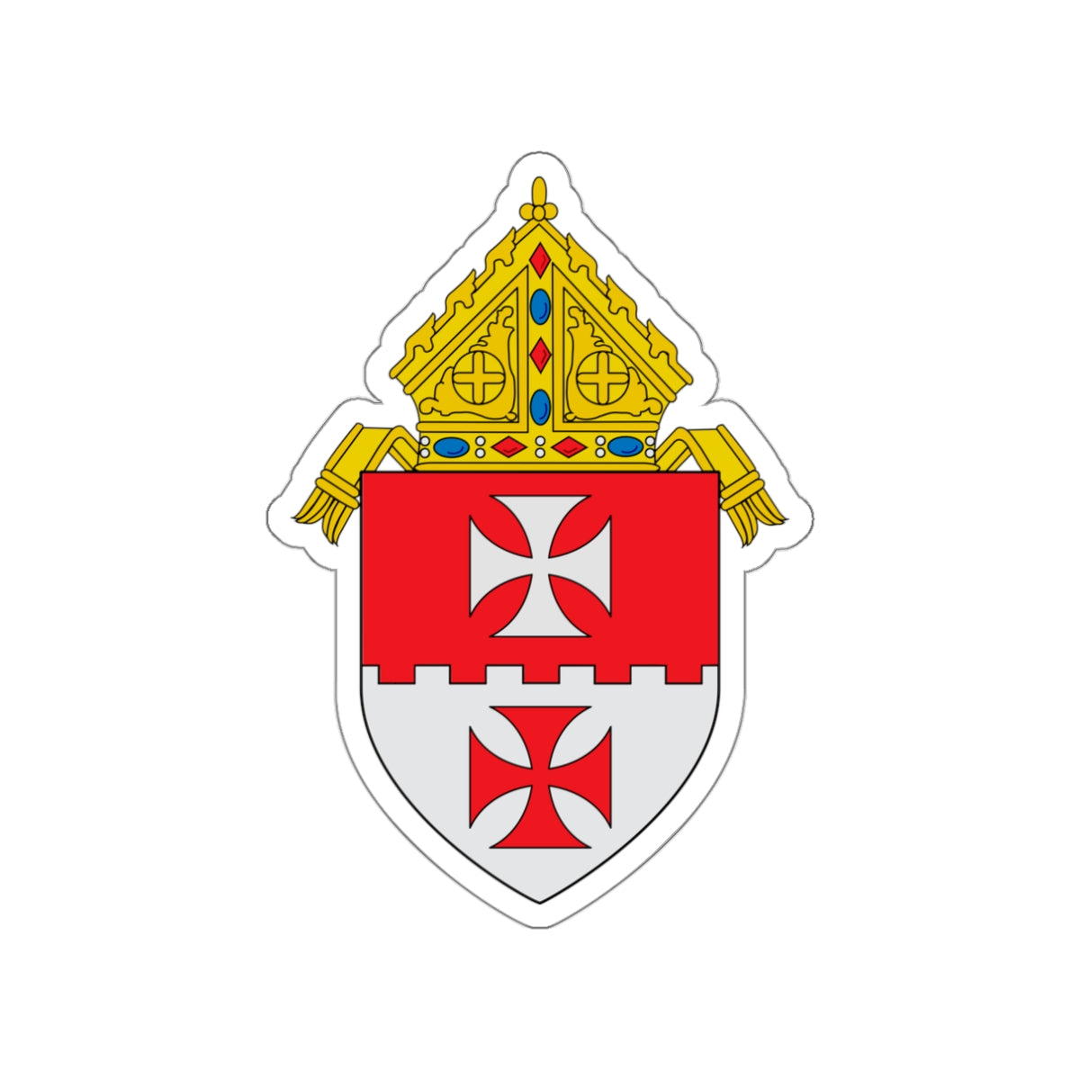 Roman Catholic Diocese of Cheyenne - STICKER Vinyl Die-Cut Decal-White-The Sticker Space