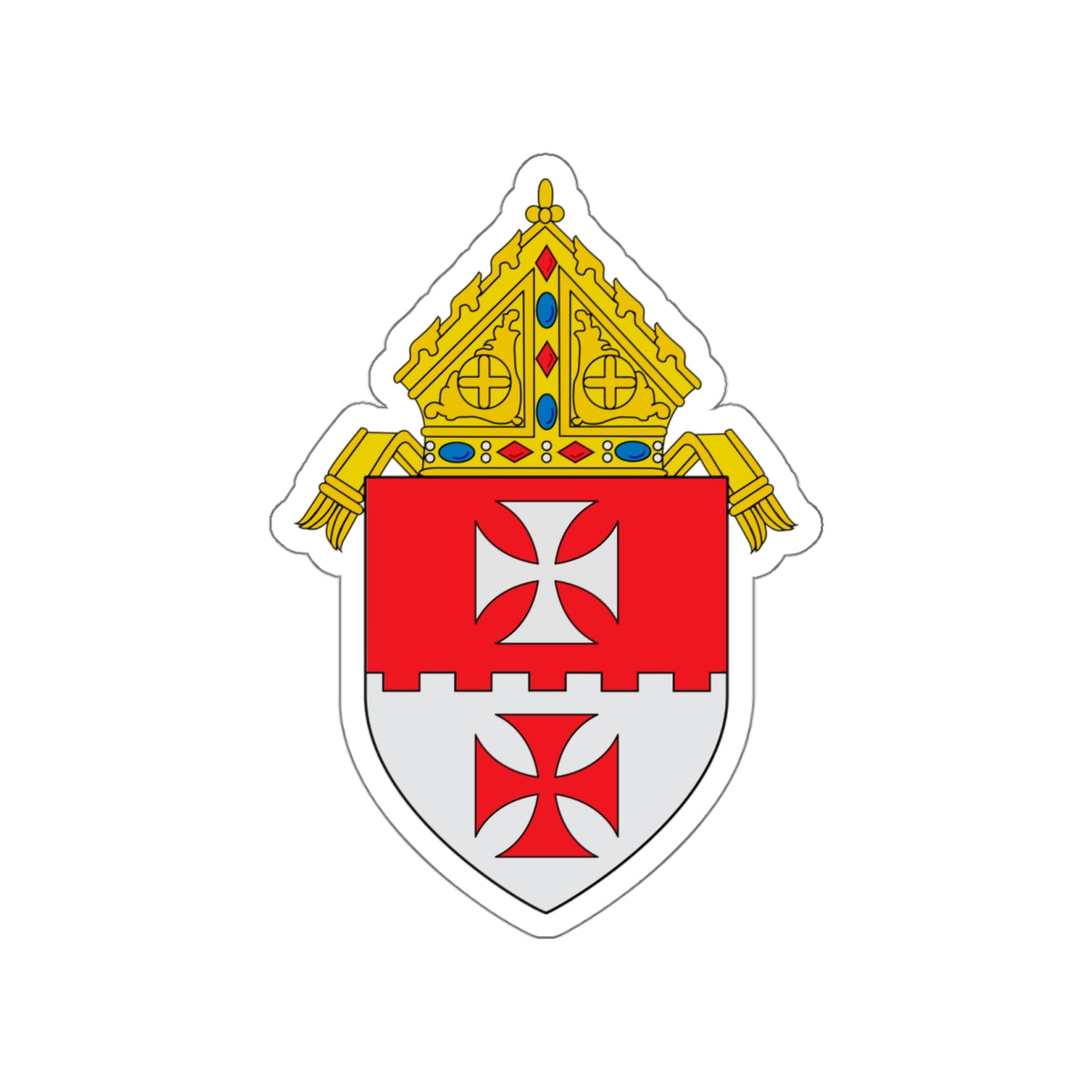 Roman Catholic Diocese of Cheyenne - STICKER Vinyl Die-Cut Decal-White-The Sticker Space