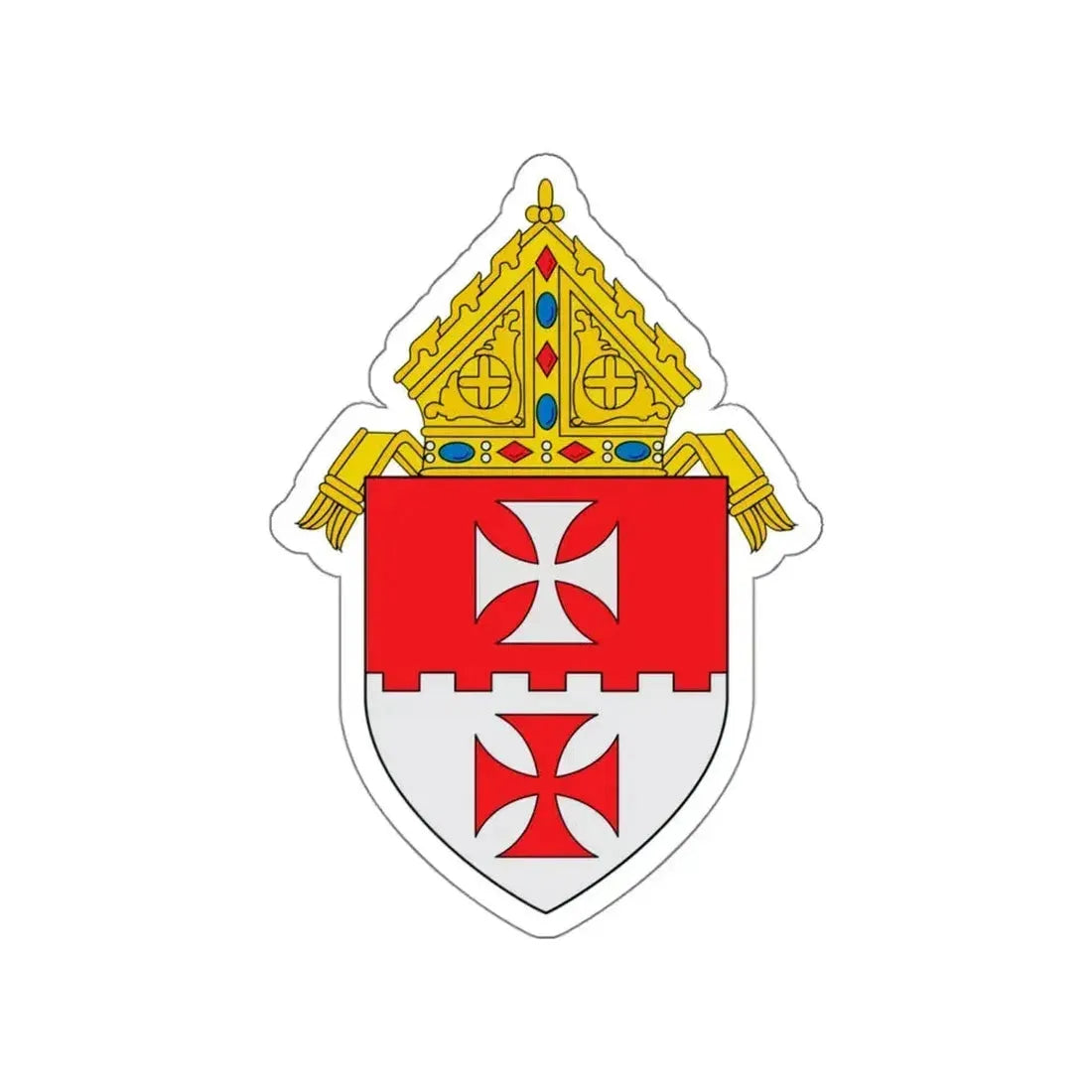 Roman Catholic Diocese of Cheyenne - STICKER Vinyl Die-Cut Decal White Die-Cut 6 Inch - The Sticker Space